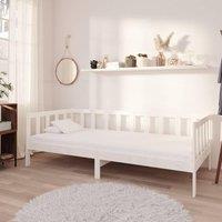 Berkfield Home Day Bed White Solid Pinewood 90x200 cm