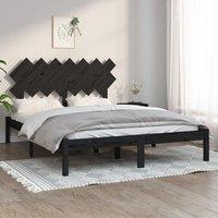 Berkfield Home Bed Frame Black 140x190 cm Solid Wood