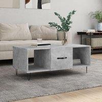 Berkfield Home Coffee Table Concrete Grey 102x50x40 cm Engineered Wood | Size: 102 x 50 x 40 cm