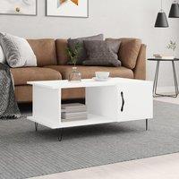 Berkfield Home Coffee Table White 90x50x40 cm Engineered Wood | Size: 90 x 50 x 40 cm