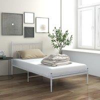 Berkfield Home Bed Frame White Metal 100x200 cm