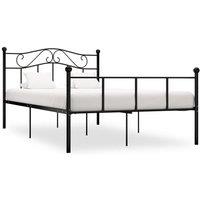 Berkfield Home Bed Frame Black Metal 120x200 cm | Size: Small Double