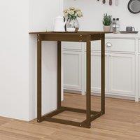 Berkfield Home Bar Table Honey Brown 80x80x110 cm Solid Wood Pine | Size: 80 x 80 x 110 cm