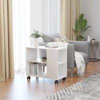 Berkfield Home Side Table White 70x35x55 cm Engineered Wood | Size: 70 x 35 x 55 cm