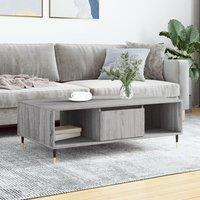 Berkfield Home Coffee Table Grey Sonoma 104x60x35 cm Engineered Wood | Size: 104 x 60 x 35 cm