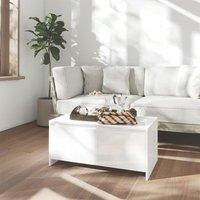 Berkfield Home Coffee Table High Gloss White 90x50x41.5 cm Engineered Wood