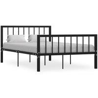 Berkfield Home Bed Frame Black Metal 120x200 cm | Size: Small Double
