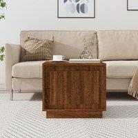 Berkfield Home Coffee Table Brown Oak 51x50x44 cm Engineered Wood | Size: 51 x 50 x 44 cm