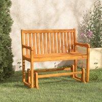 Berkfield Home Garden Swing Bench 110 cm Solid Acacia Wood in Brown