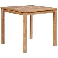 Berkfield Home Garden Table 80x80x77 cm Solid Teak Wood in Brown | Size: 80 x 80 x 77 cm