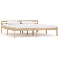 Berkfield Home Bed Frame Solid Pine Wood 180x200 cm Super King in Brown