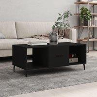 Berkfield Home Coffee Table Black 102x50x40 cm Engineered Wood | Size: 102 x 50 x 40 cm