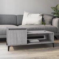 Berkfield Home Coffee Table Grey Sonoma 100x50x45 cm Engineered Wood | Size: 100 x 50 x 45 cm