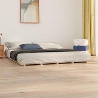 Berkfield Home Bed Frame 200x200 cm Solid Wood Pine in Brown