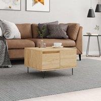 Berkfield Home Coffee Table Sonoma Oak 55x55x36.5 cm Engineered Wood in Brown