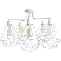 Netlighting Karo Multi Arm Semi Flush Ceiling Light White 75cm