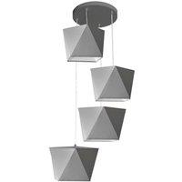 Netlighting Adamant Cluster Pendant Ceiling Light Grey 50cm