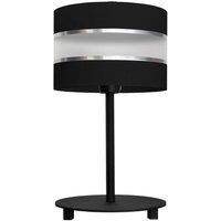 Netlighting Helen Table Lamp With Round Shade Black Silver 20cm