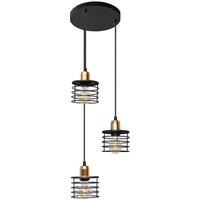 Netlighting Edison Cluster Pendant Ceiling Light Black 38cm