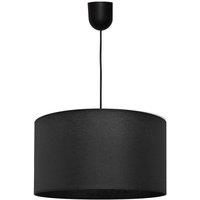 Netlighting Alba Cylindrical Pendant Ceiling Light Black 45cm