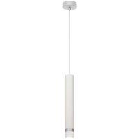 Netlighting Tuba Slim Pendant Ceiling Light White Chrome 10cm