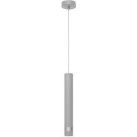 Netlighting Tuba Slim Pendant Ceiling Light Grey Chrome 10cm