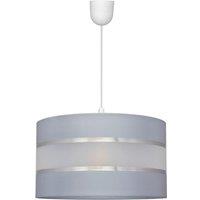 Netlighting Helen Cylindrical Pendant Ceiling Light Grey Silver 35cm