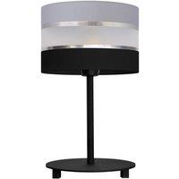 Netlighting Helen Table Lamp With Round Shade Grey Silver Black 20cm