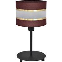 Netlighting Helen Table Lamp With Round Shade Brown Gold Black 20cm