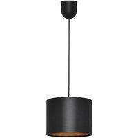 Netlighting Alba Cylindrical Pendant Ceiling Light Black Gold 20cm