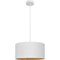 Netlighting Alba Cylindrical Pendant Ceiling Light White Gold 45cm