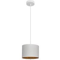 Netlighting Alba Cylindrical Pendant Ceiling Light White Gold 20cm