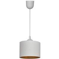 Netlighting Alba Cylindrical Pendant Ceiling Light White Gold 20cm