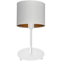 Netlighting Alba Table Lamp With Round Shade White Gold 20cm