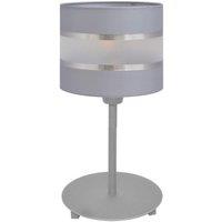 Netlighting Helen Table Lamp With Round Shade Grey Silver 20cm