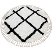 RugsX Berber Rug in White | Size: 120 cm diameter