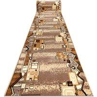 RugsX Bcf Szlaczek Runner in Beige | Size: 120 cm x 370 cm