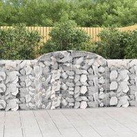 Berkfield Home Arched Gabion Baskets 13 pcs 300x30x100/120 cm Galvanised Iron in Silver