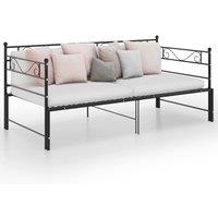 Berkfield Home Pull-out Sofa Bed Frame Black Metal 90x200 cm