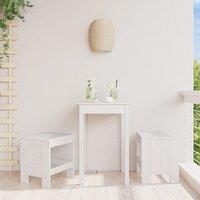 Berkfield Home Garden Stools 2 pcs White 40x36x45 cm Solid Wood Pine | Size: 40 x 36 x 45 cm
