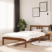 Berkfield Home Bed Frame Honey Brown Solid Wood 100x200 cm