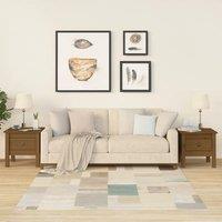 Berkfield Home Side Tables 2 pcs Honey Brown 40x40x39 cm Solid Wood Pine | Size: 40 x 40 x 39 cm