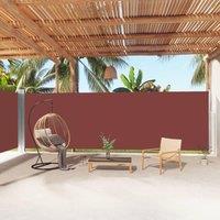 Berkfield Home Retractable Side Awning Brown 200x1000 cm