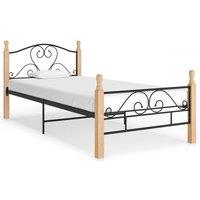 Berkfield Home Bed Frame Black Metal 100x200 cm