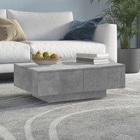 Berkfield Home Coffee Table Concrete Grey 90x60x31 cm Engineered Wood | Size: 90 x 60 x 31 cm