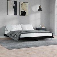 Berkfield Home Bed Frame Black 200x200 cm Engineered Wood