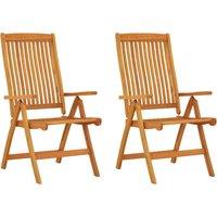 Berkfield Home Folding Garden Chairs 2 pcs Solid Wood Eucalyptus in Brown