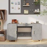 Berkfield Home Desk Concrete Grey 140x50x75 cm Engineered Wood | Size: 140 x 50 x 75 cm