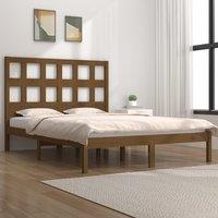 Berkfield Home Bed Frame Honey Brown Solid Wood Pine 200x200 cm