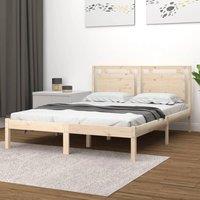 Berkfield Home Bed Frame Solid Wood 200x200 cm in Brown